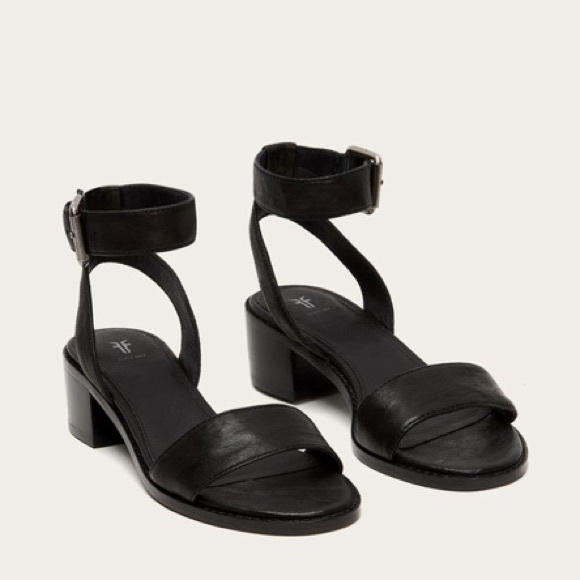 Frye Cindy Cognac Leather Casual Heel Ankle Sandal - Picture 11 of 11